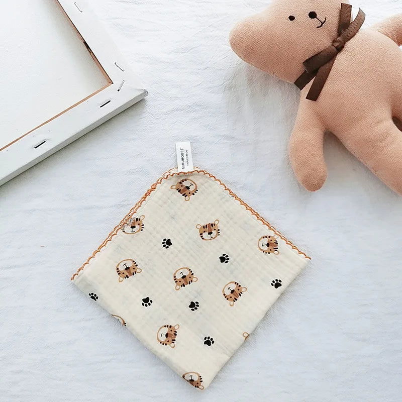 Cotton Baby Face Towel Newborn Baby Items 4 Layer Muslin Baby Bibs Handkerchief Soft Saliva Towel Triangle Feeding Burp Cloths - Slobuy