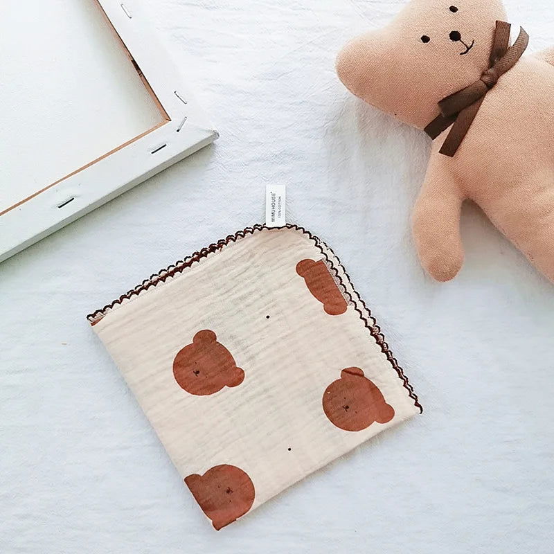 Cotton Baby Face Towel Newborn Baby Items 4 Layer Muslin Baby Bibs Handkerchief Soft Saliva Towel Triangle Feeding Burp Cloths - Slobuy