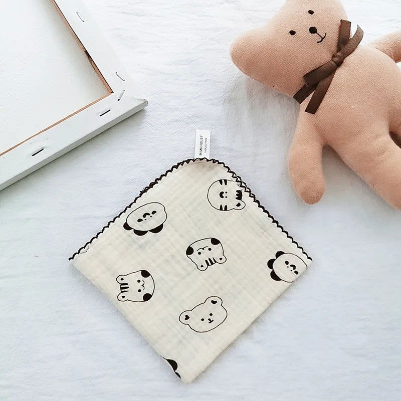 Cotton Baby Face Towel Newborn Baby Items 4 Layer Muslin Baby Bibs Handkerchief Soft Saliva Towel Triangle Feeding Burp Cloths - Slobuy