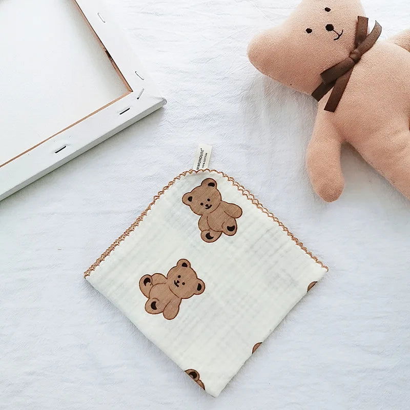 Cotton Baby Face Towel Newborn Baby Items 4 Layer Muslin Baby Bibs Handkerchief Soft Saliva Towel Triangle Feeding Burp Cloths - Slobuy