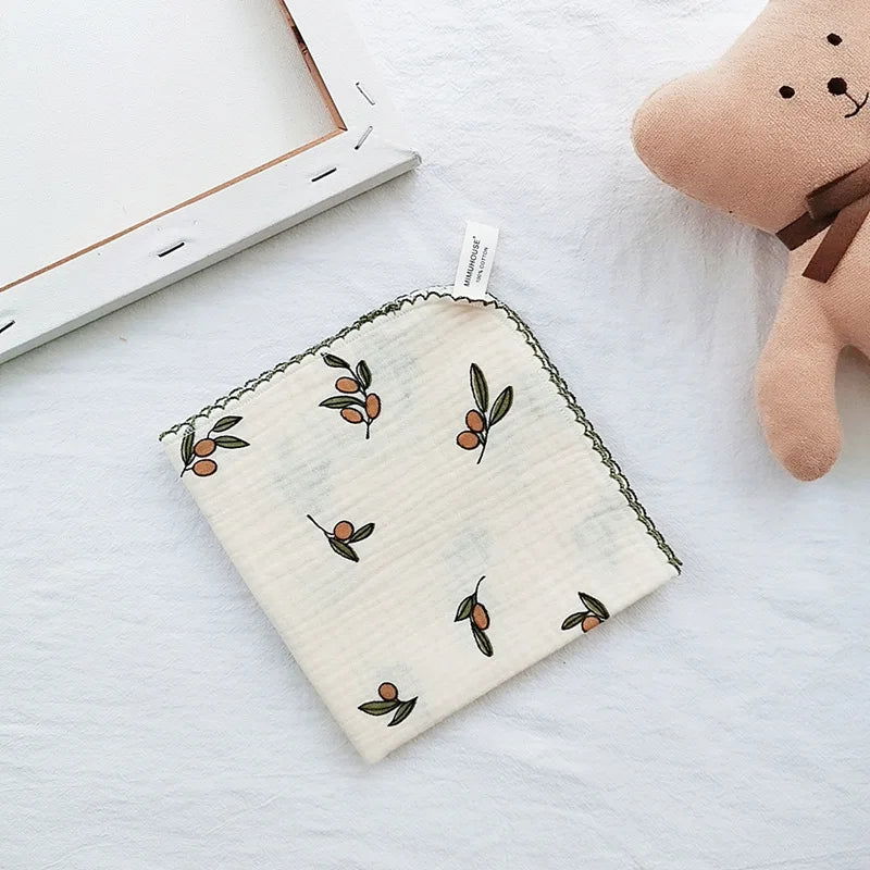 Cotton Baby Face Towel Newborn Baby Items 4 Layer Muslin Baby Bibs Handkerchief Soft Saliva Towel Triangle Feeding Burp Cloths - Slobuy