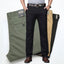 Cotton Casual Pants Mens Clothing Straight Business Green Black Khaki Trousers Male Brand 2023 - Slobuy