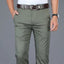 Cotton Casual Pants Mens Clothing Straight Business Green Black Khaki Trousers Male Brand 2023 - Slobuy