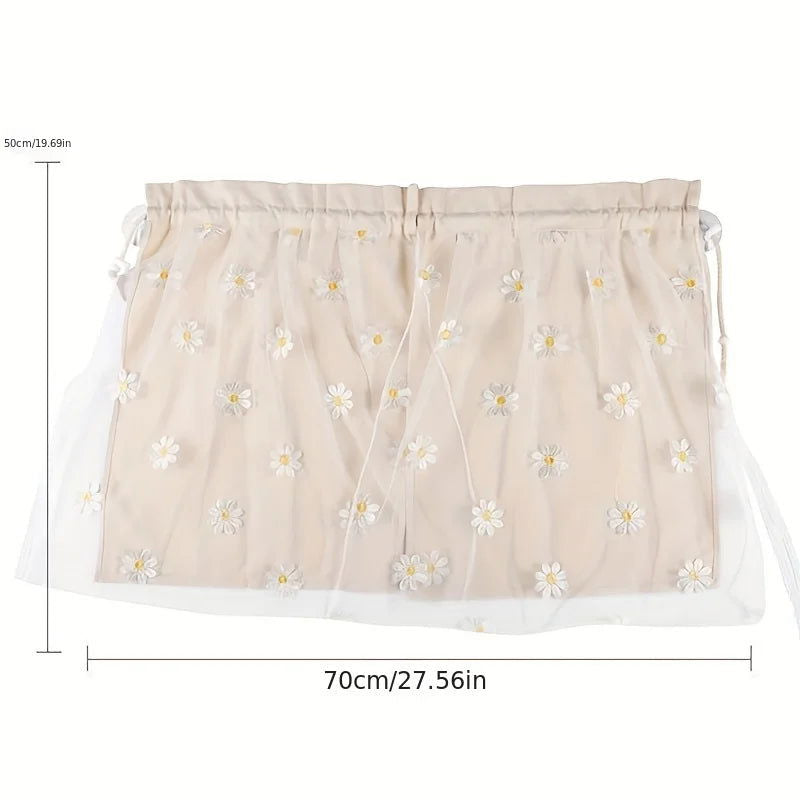 Cotton Embroidered Universal Car Curtain Cover Newborn Baby Side Window Sunshade Curtain UV Protection for Kids Travel Outdoor - Slobuy