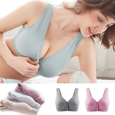 Cotton Maternity Nursing Bras Pregnant Breastfeeding Pregnancy Women Underwear Breast Feeding Bra Soutien Gorge Allaitement - Slobuy