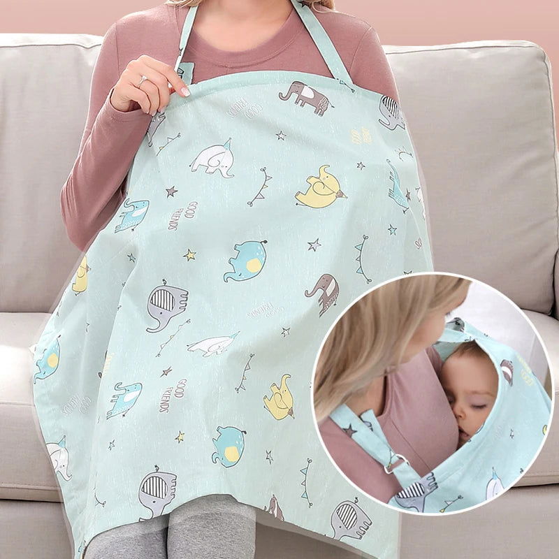 Cotton Mother Cape Blanket Nursing Apron Carseat Stoller Cover Lactation Maternity Clothes For Baby Breastfeeding Accessories - Slobuy