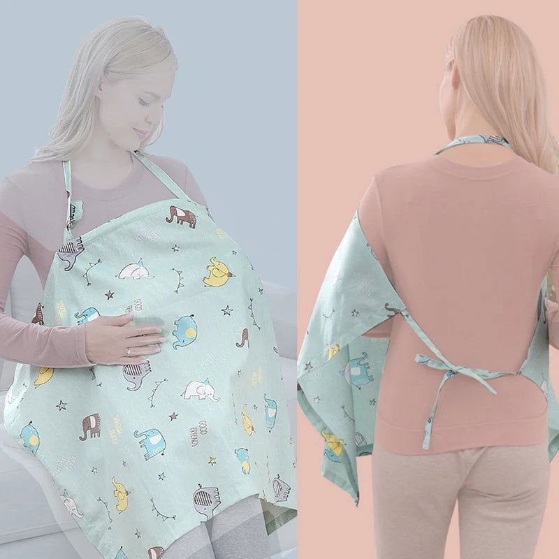 Cotton Mother Cape Blanket Nursing Apron Carseat Stoller Cover Lactation Maternity Clothes For Baby Breastfeeding Accessories - Slobuy