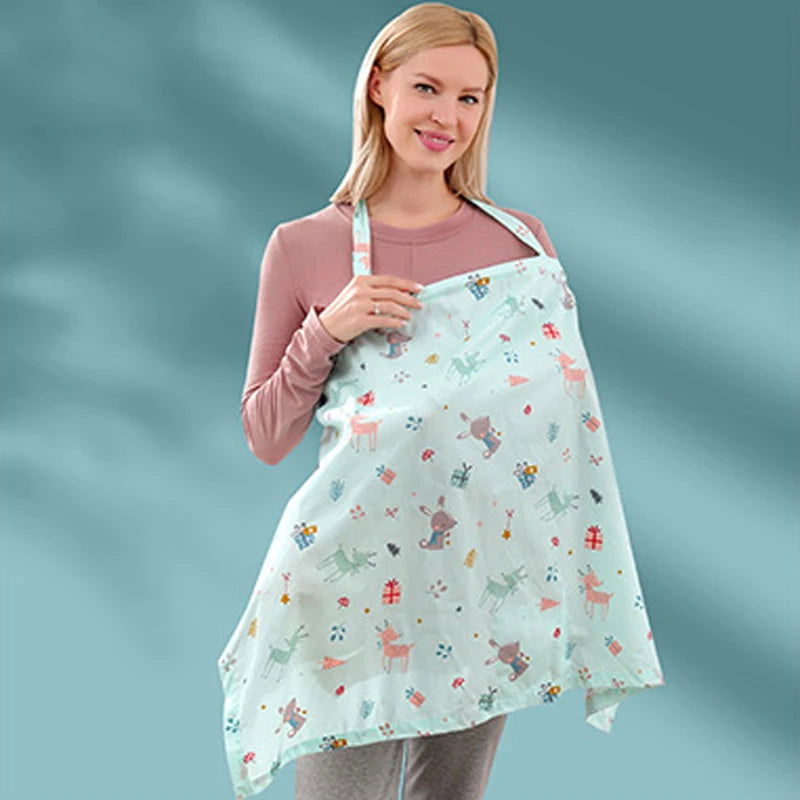 Cotton Mother Cape Blanket Nursing Apron Carseat Stoller Cover Lactation Maternity Clothes For Baby Breastfeeding Accessories - Slobuy