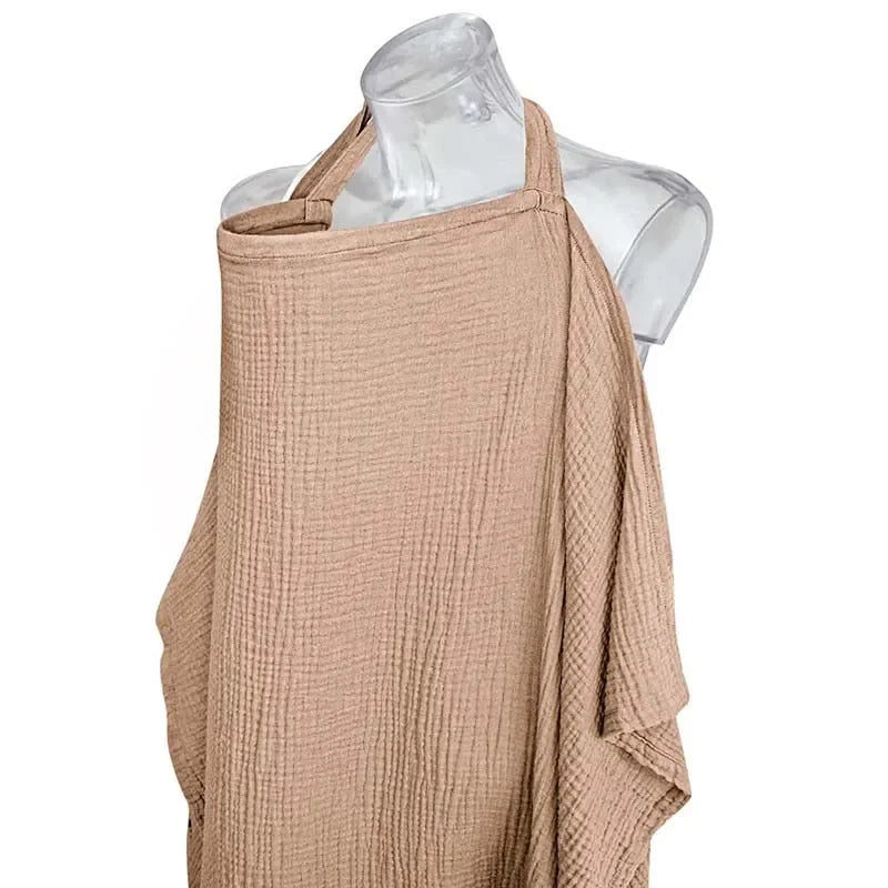 Cotton Mother Cape Blanket Nursing Apron Carseat Stoller Cover Lactation Maternity Clothes For Baby Breastfeeding Accessories - Slobuy