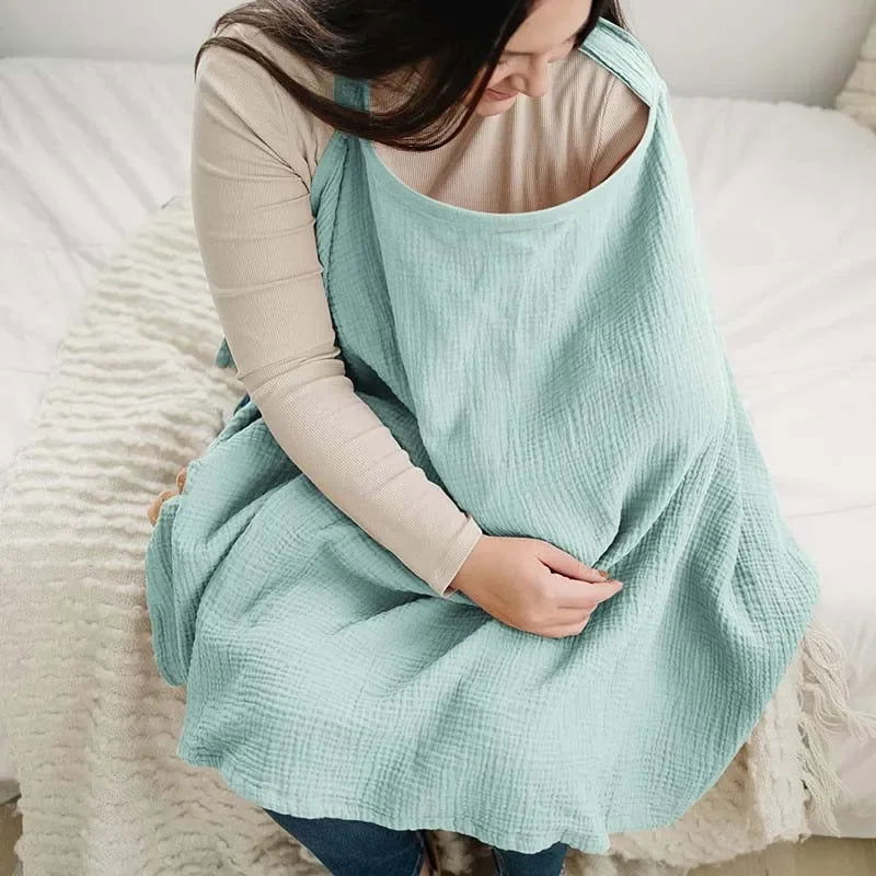 Cotton Mother Cape Blanket Nursing Apron Carseat Stoller Cover Lactation Maternity Clothes For Baby Breastfeeding Accessories - Slobuy