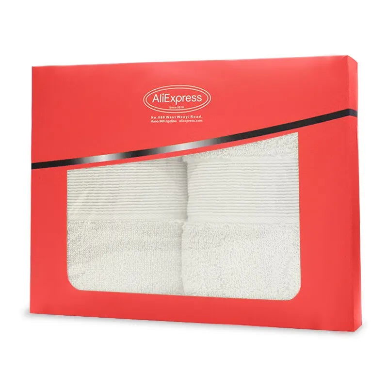 Cotton Towel Bathroom Face Towel Strong Absorbent Soft Non-shedding Adult Towel Thickened Box in Two Packs - Slobuy