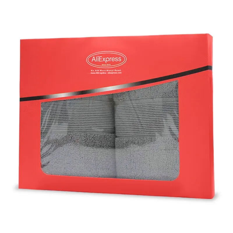 Cotton Towel Bathroom Face Towel Strong Absorbent Soft Non-shedding Adult Towel Thickened Box in Two Packs - Slobuy