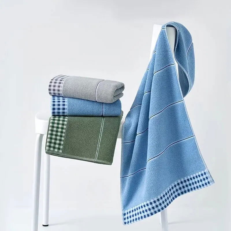 Cotton Towel Thickened Strong Absorbency No Hair off Bathroom Face Towel Soft and Comfortable - Slobuy
