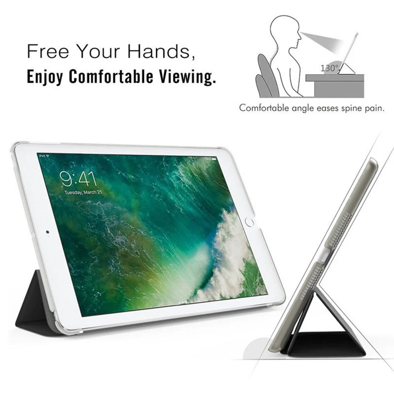 Cover For Samsung Galaxy Tab A7 Lite 8.7 SM-T220 SM-T225 Tablet Case Tri-fold Hard PC Back Cover Tab A7 Lite 2021 Case Funda - Slobuy