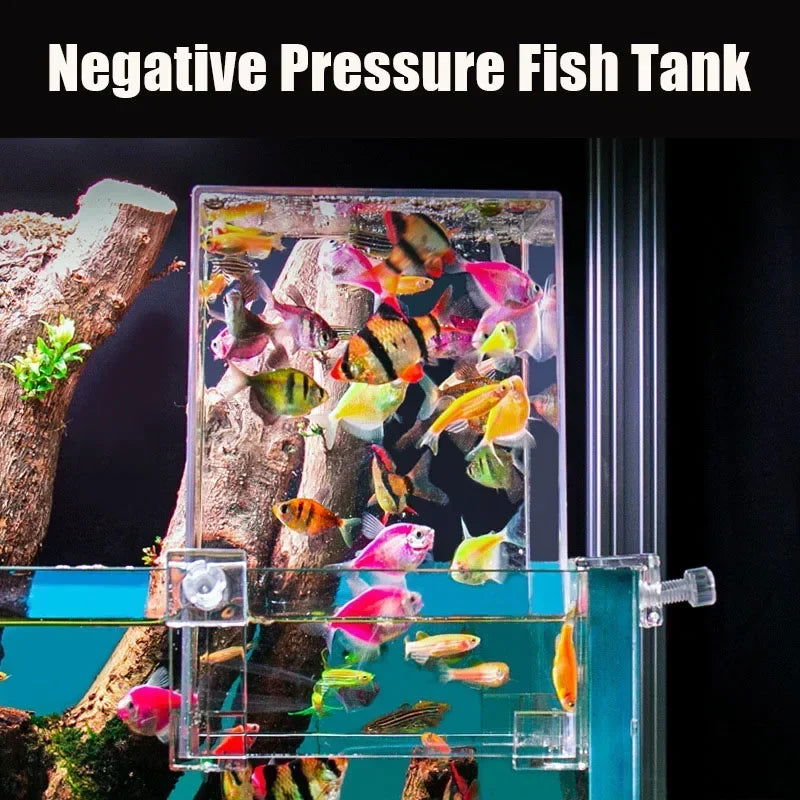 Creative Aquarium Negative Pressure Fish Tank Ecological Aquarium Landscape Decoration Small Fish Tank Fish Tank Bowl Isolation - Slobuy