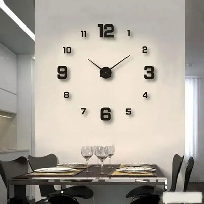 Creative Frameless DIY Wall Clock Wall Decal Home Silent Clock Living Room Office Wall Decoration - Slobuy