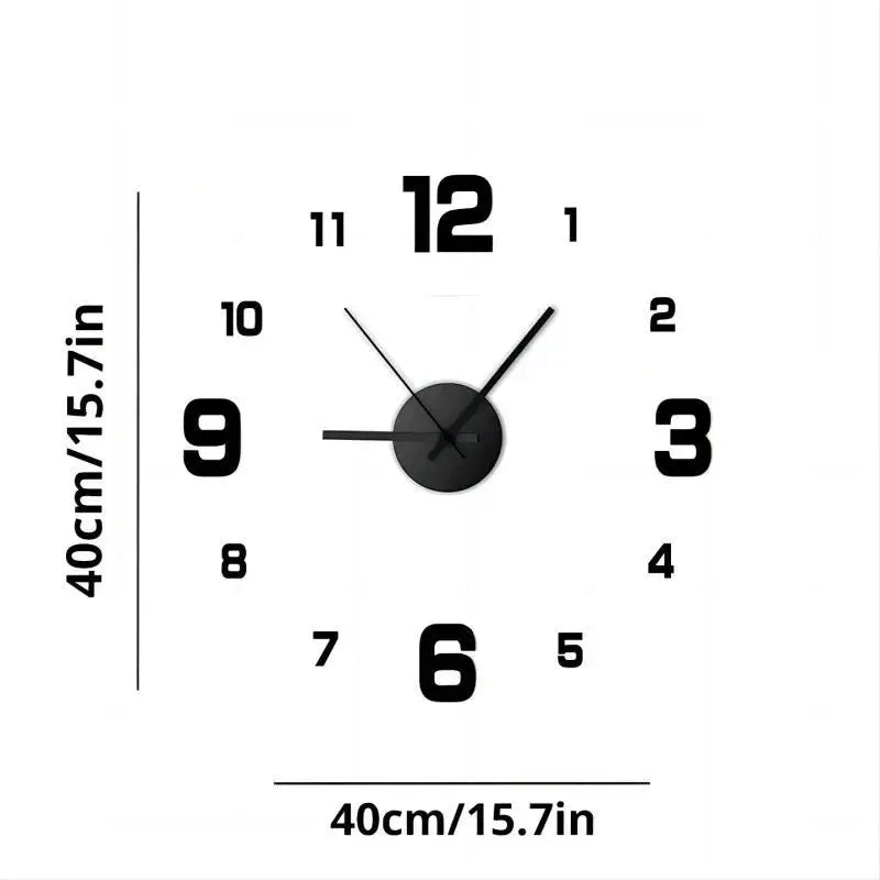 Creative Frameless DIY Wall Clock Wall Decal Home Silent Clock Living Room Office Wall Decoration - Slobuy
