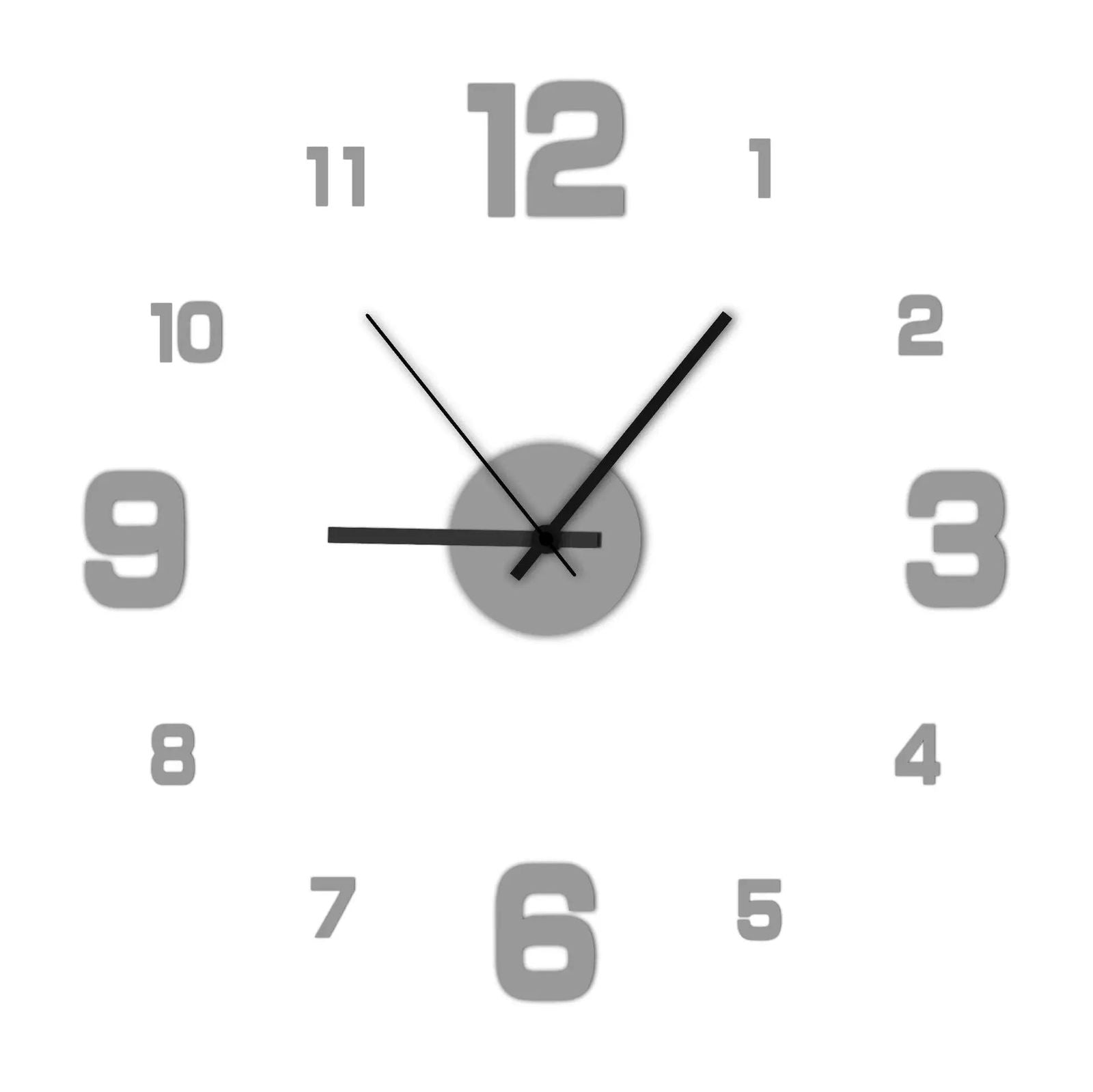 Creative Frameless DIY Wall Clock Wall Decal Home Silent Clock Living Room Office Wall Decoration - Slobuy