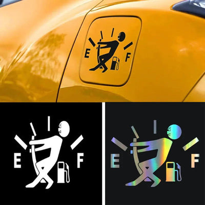 Creative Funny Car Pull Fuel Tank Pointer Reflective Vinyl Sticker Decal Car Styling Sticker Decal Auto Exterior Decoration - Slobuy