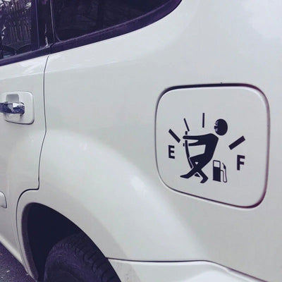 Creative Funny Car Pull Fuel Tank Pointer Reflective Vinyl Sticker Decal Car Styling Sticker Decal Auto Exterior Decoration - Slobuy