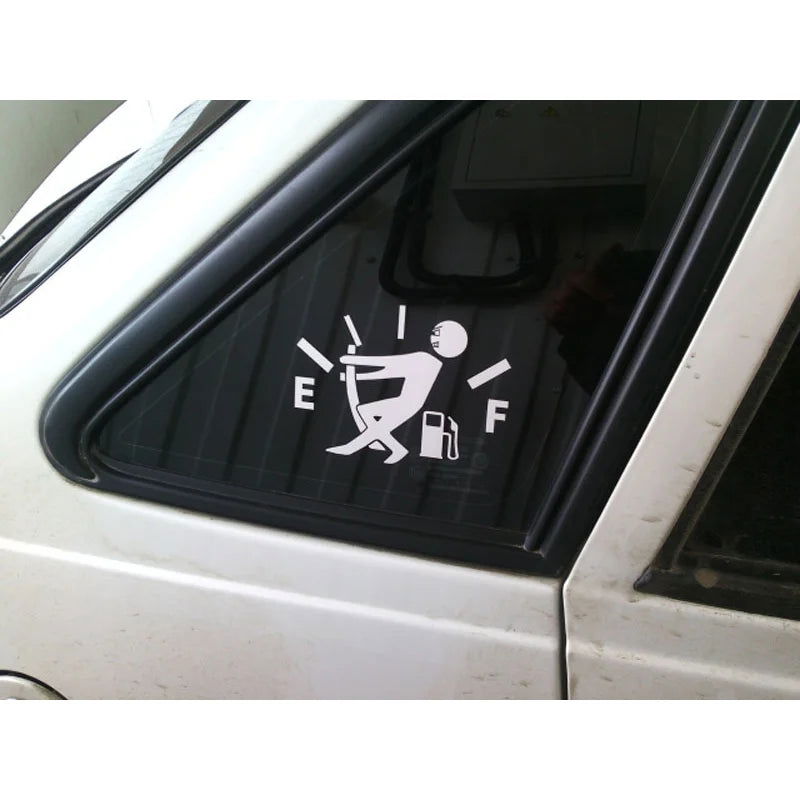 Creative Funny Car Pull Fuel Tank Pointer Reflective Vinyl Sticker Decal Car Styling Sticker Decal Auto Exterior Decoration - Slobuy