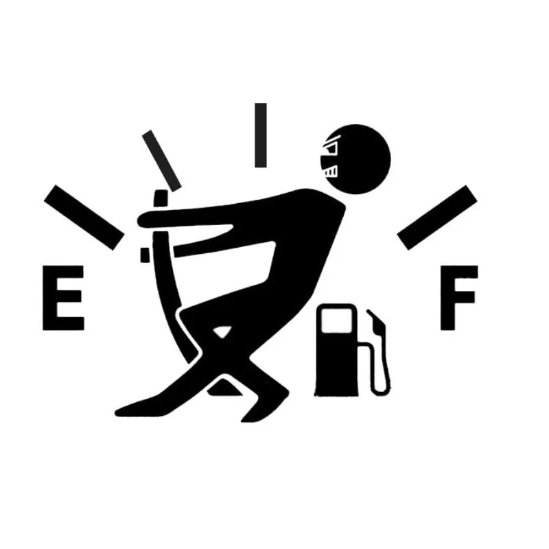 Creative Funny Car Pull Fuel Tank Pointer Reflective Vinyl Sticker Decal Car Styling Sticker Decal Auto Exterior Decoration - Slobuy