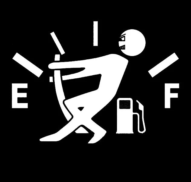 Creative Funny Car Pull Fuel Tank Pointer Reflective Vinyl Sticker Decal Car Styling Sticker Decal Auto Exterior Decoration - Slobuy