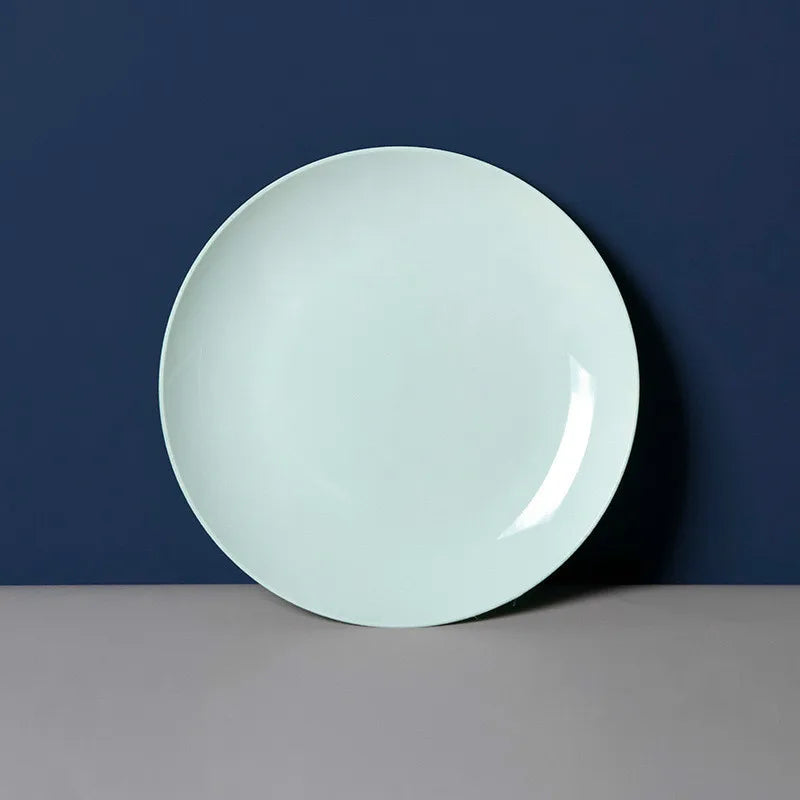 Creative Imitation Porcelain Round Plastic Food Soy Sauce and Vinegar Plate Snack Dish Household Fruit  Kitchen Accessories - Slobuy