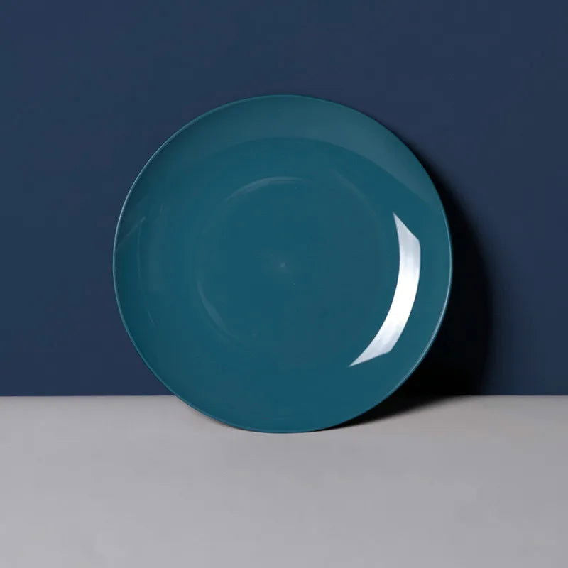 Creative Imitation Porcelain Round Plastic Food Soy Sauce and Vinegar Plate Snack Dish Household Fruit  Kitchen Accessories - Slobuy