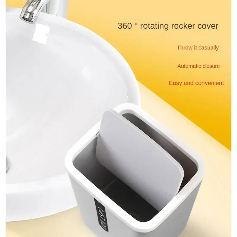 Creative Mini Small Waste Bin Desktop Garbage Basket Home Table Plastic Office Supplies Trash Can Dustbin Sundries Barrel Box - Slobuy