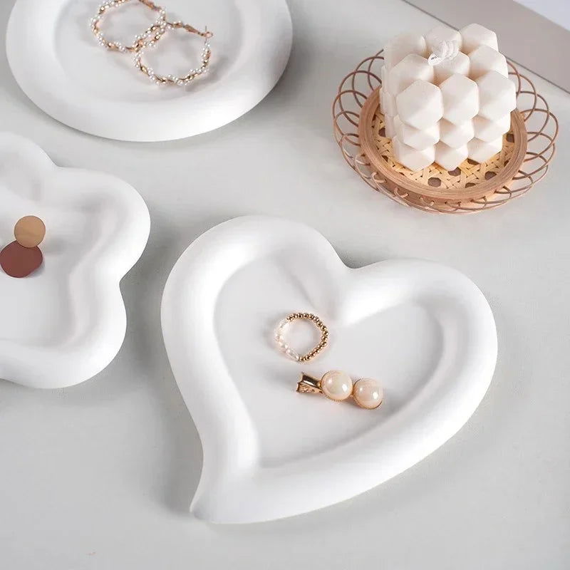 Creative Storage Jewelry Dish Tray Photographic Props Decorative Trays Trinket Plate Desktop Ring Bowl Home Decor Accessories - Slobuy
