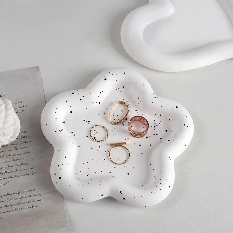 Creative Storage Jewelry Dish Tray Photographic Props Decorative Trays Trinket Plate Desktop Ring Bowl Home Decor Accessories - Slobuy
