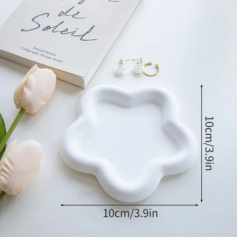 Creative Storage Jewelry Dish Tray Photographic Props Decorative Trays Trinket Plate Desktop Ring Bowl Home Decor Accessories - Slobuy