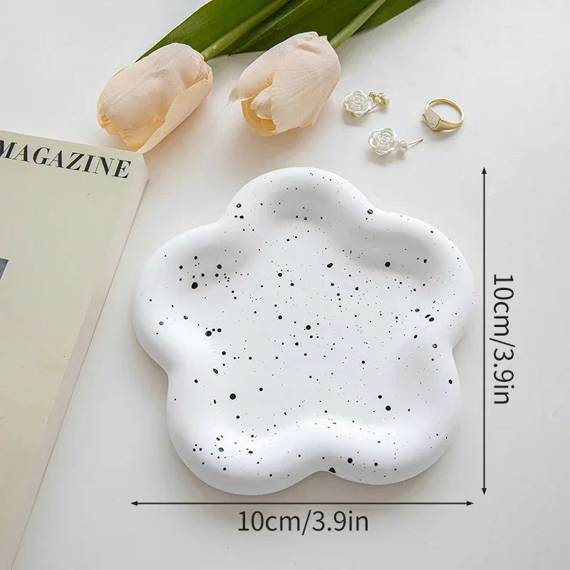 Creative Storage Jewelry Dish Tray Photographic Props Decorative Trays Trinket Plate Desktop Ring Bowl Home Decor Accessories - Slobuy