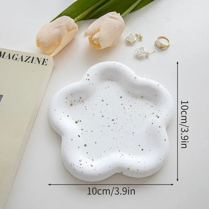 Creative Storage Jewelry Dish Tray Photographic Props Decorative Trays Trinket Plate Desktop Ring Bowl Home Decor Accessories - Slobuy