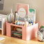 Creative Transparent Drawer Storage Box Desktop Cosmetics Organizer Student Pen Holder School Office Stationery Supplies - Slobuy