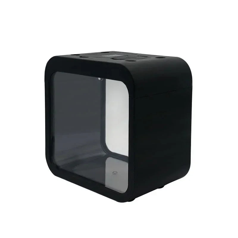 Creative aquarium LED decoration small aquarium fish tank betta transparent fish tank LED light goldfish small fish tank - Slobuy