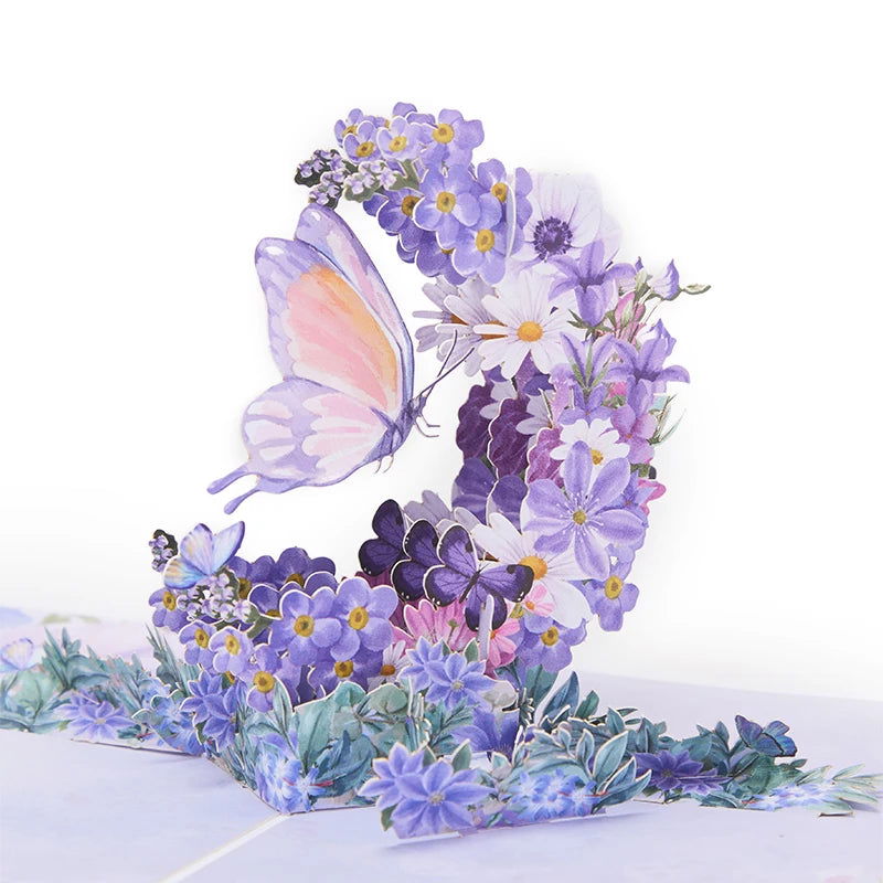 Crescent Pop Up Card Hummingbird Birthday Card Pop Up Cards for Mother's Day Halloween Christmas - Slobuy