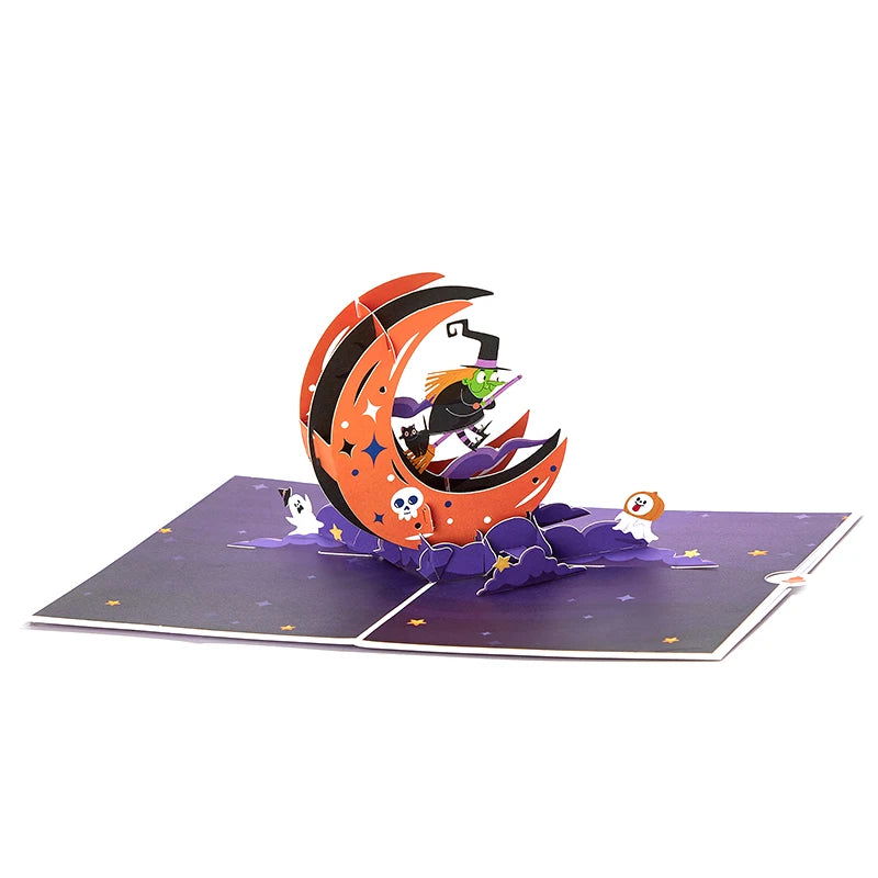 Crescent Pop Up Card Hummingbird Birthday Card Pop Up Cards for Mother's Day Halloween Christmas - Slobuy