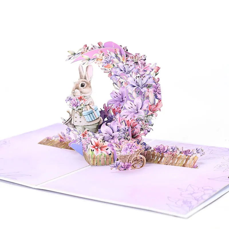 Crescent Pop Up Card Hummingbird Birthday Card Pop Up Cards for Mother's Day Halloween Christmas - Slobuy