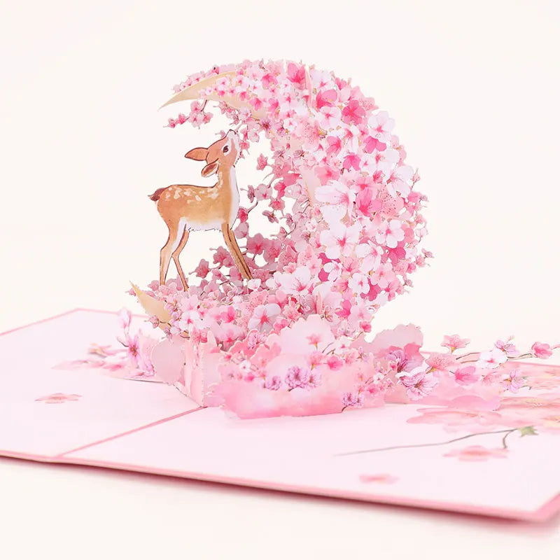 Crescent Pop Up Card Hummingbird Birthday Card Pop Up Cards for Mother's Day Halloween Christmas - Slobuy