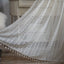 Crochet Translucent Curtain for Living Room, American Country Style Hollow Boho Art Decor for Bedroom and Balcony - Slobuy
