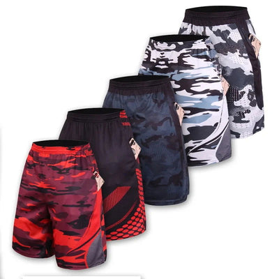 Crossfit Men Fitness Running Shorts Men Sport Basketball Short Pants Elastic Workout Training Gym Shorts With Pockets - Slobuy