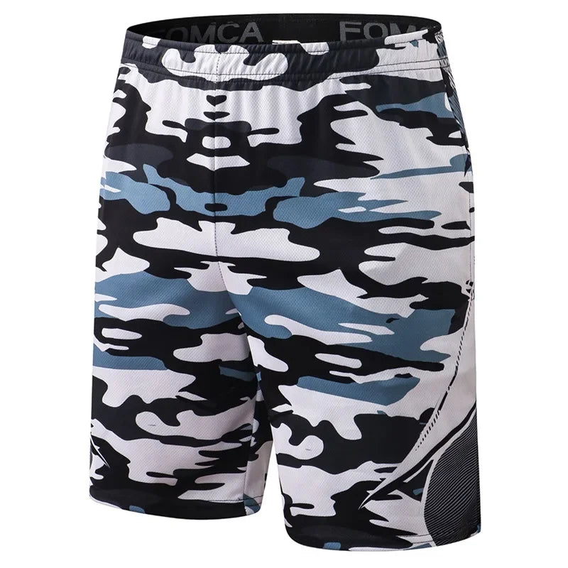 Crossfit Men Fitness Running Shorts Men Sport Basketball Short Pants Elastic Workout Training Gym Shorts With Pockets - Slobuy
