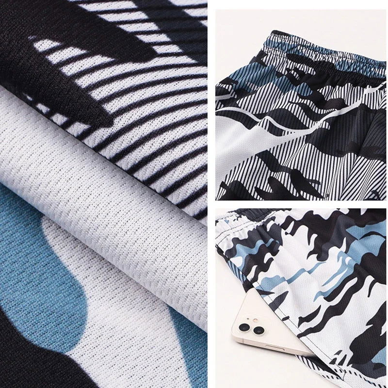 Crossfit Men Fitness Running Shorts Men Sport Basketball Short Pants Elastic Workout Training Gym Shorts With Pockets - Slobuy