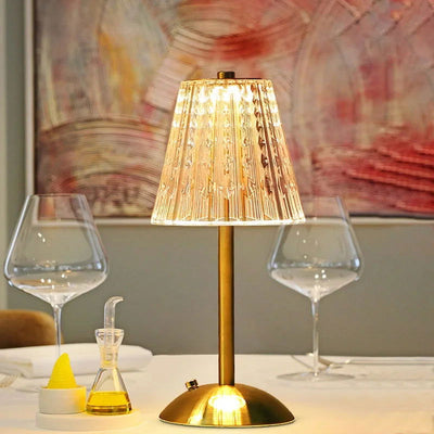 Crystal Diamond Table Lamp Touch Sensor Cordless Desk Lamp Rechargeable Bedside Night Light Hotel Restaurant Crystal Lighting - Slobuy