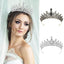 Crystal Wedding Tiara for Women Royal Queen Crown Rhinestone Princess Tiara Hair Accessories Quinceanera Headpieces - Slobuy