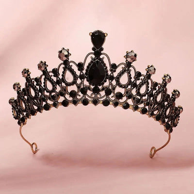 Crystal Wedding Tiara for Women Royal Queen Crown Rhinestone Princess Tiara Hair Accessories Quinceanera Headpieces - Slobuy