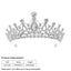 Crystal Wedding Tiara for Women Royal Queen Crown Rhinestone Princess Tiara Hair Accessories Quinceanera Headpieces - Slobuy