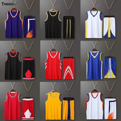 Custom Basketball Jersey Set for Men Kids Club College Team Professional Basketball Training Uniforms Suit Quick Dry Sportswear - Slobuy